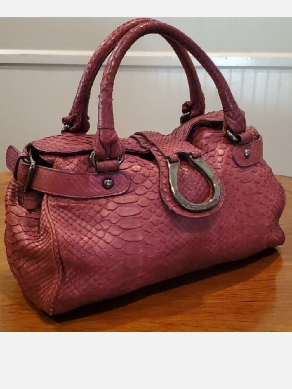 Giorgio Armani python skin bag